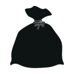 71416481 basura icono de la bolsa en el estilo de negro sobre fondo blanco limpieza simbolo ilustracion stock